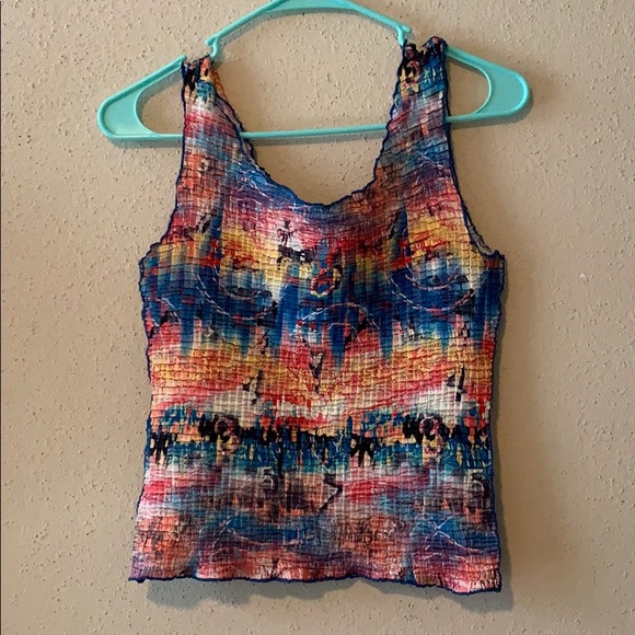 C’est Duo Multicolored sleeveless shirt - Picture 1 of 4